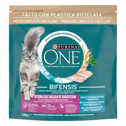 Comida Seca Para Gato Esterilizado Com Peixe Purina One 1.5Kg