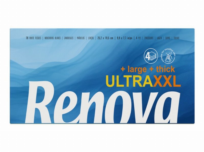 Lenços Faciais Renova 4 Folhas 70F