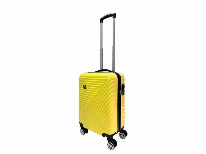 Mala De Cabine Rígida Airport Amarelo 8 Rodas 54X38X22Cm