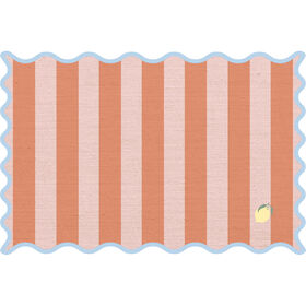Individual 45X30Cm Riscas Laranja Kasa