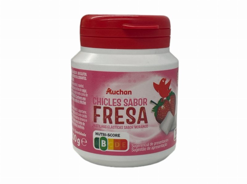 Pastilhas Auchan Elásticas Morango Sem Açúcar 100 g