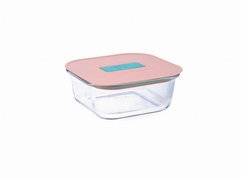 Caixa Hermética Luminarc Transparente Com Tampa Coral 80 cl