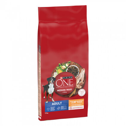 Comida Seca Para Cão Adulto +10 kg Com Frango Purina One 12Kg