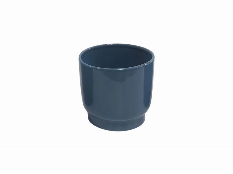 Vaso Cerâmica Gardenstar Azul Ø15Xa13Cm