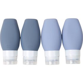 Conjunto 4 Frascos Viagem Silicone Azuis Berg