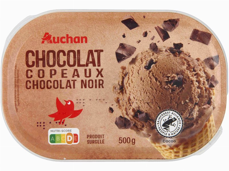 Gelado Auchan Chocolate Preto Com Pedaços 1 l