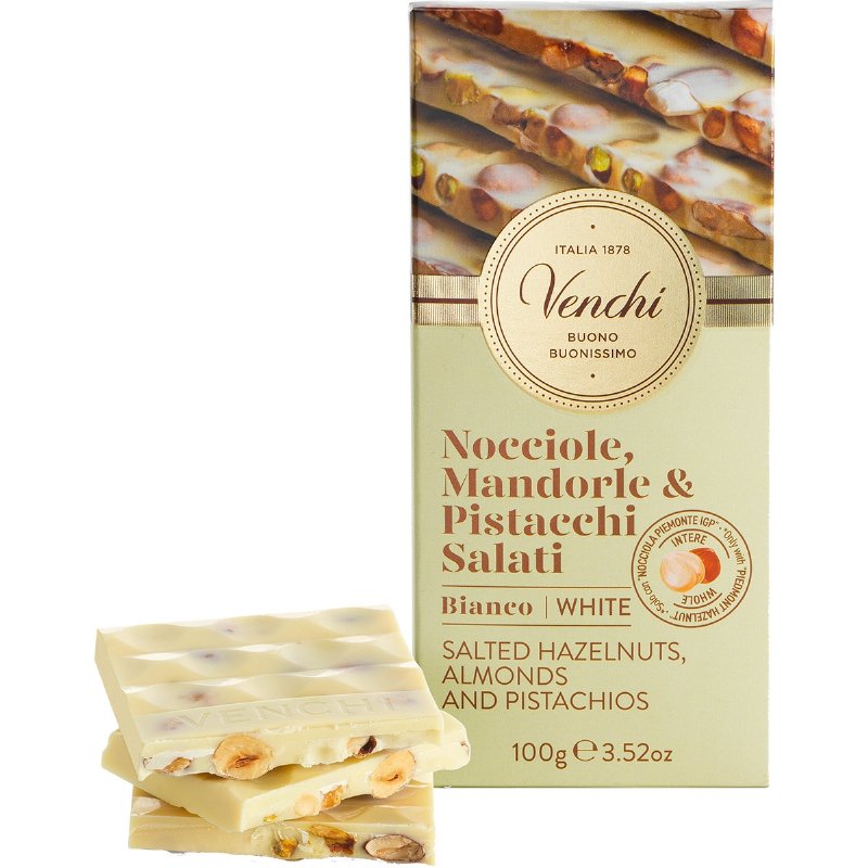 Chocolate Branco Avelã, Amêndoa E Pistacho 100 g