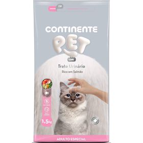 Ração Para Gato Adulto Trato Urinário Salmão Continente Pet Care 1,5 kg