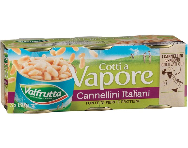 Feijão Branco Valfrutta Cozido Ao Vapor 3X150(140)G
