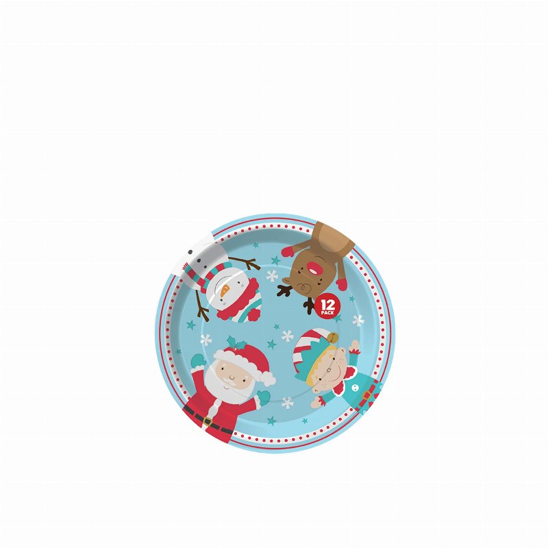 Pack 12 Pratos Papel Natal