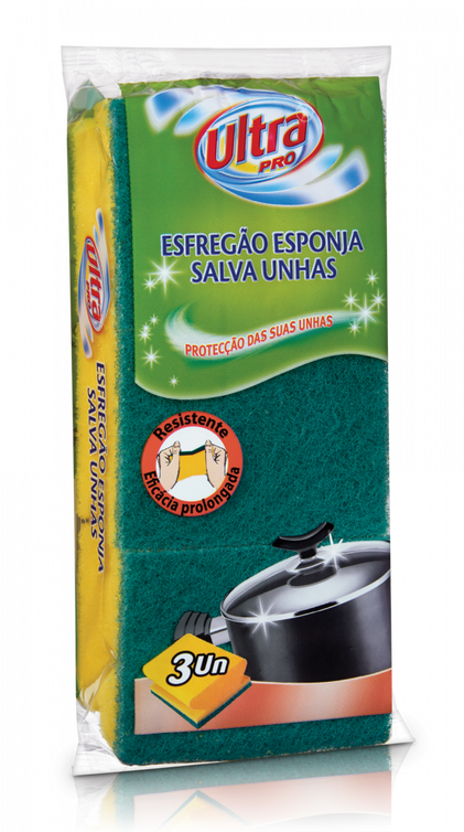 Esfregão Esponja Salva Unhas 3Un Ultra 3Un