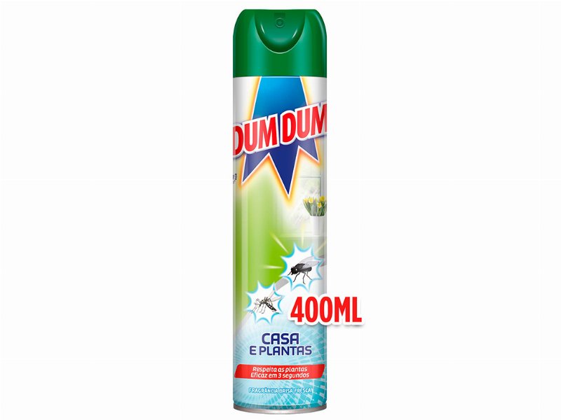 Insecticida Dum Dum Spray Casa E Plantas 400 ml