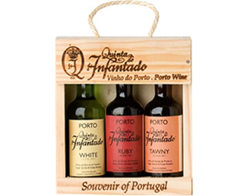 Vinho Porto Quinta Do Infantado Miniatura Com Caixa Madeira 3X0.15 l