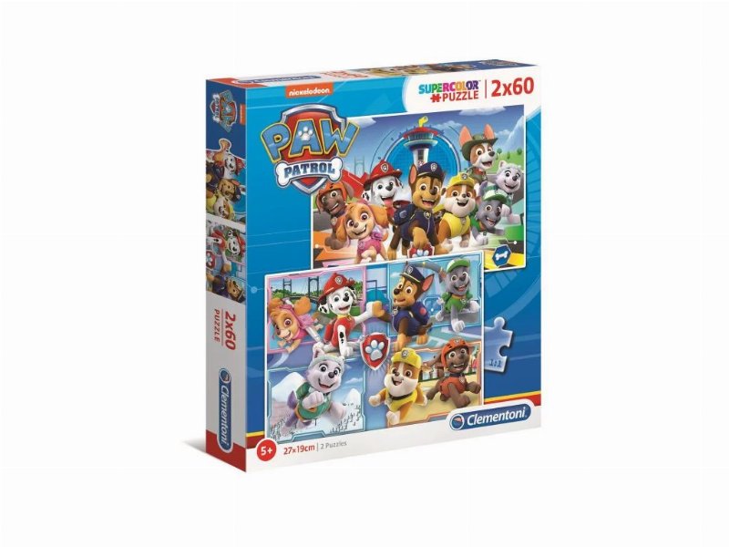 Puzzle Patrulha Pata Clementoni 2X60 Peças