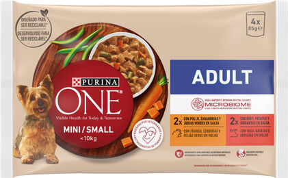 Comida Húmida Para Cão Adulto <10 kg Com Frango E Vaca Purina One 0.34Kg