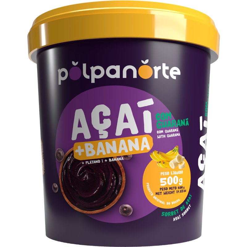 Açaí Com Banana E Guaraná 500 g