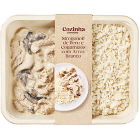 Strogonoff De Peru Com Cogumelos E Arroz Cozinha Continente 350 gr