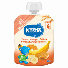 Saqueta De Fruta Banana, Laranja E Bolacha +6M Nestlé 90 gr