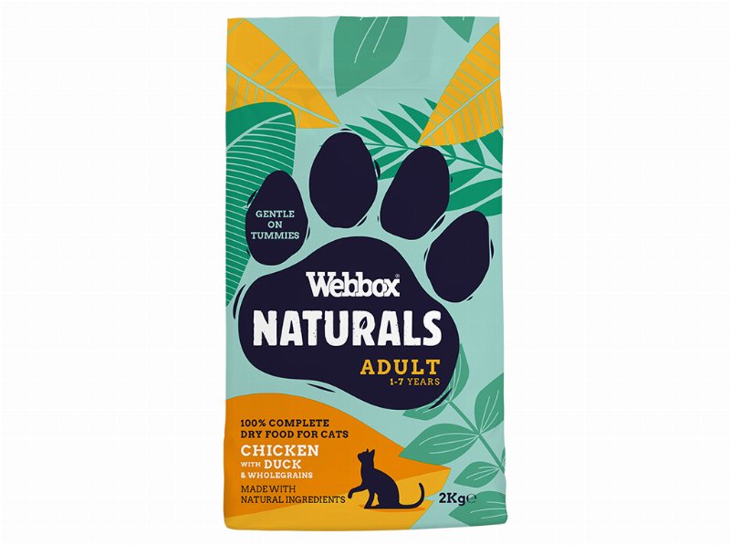 Ração Natural Para Gato Webbox Adulto Com Frango E Pato 2 kg