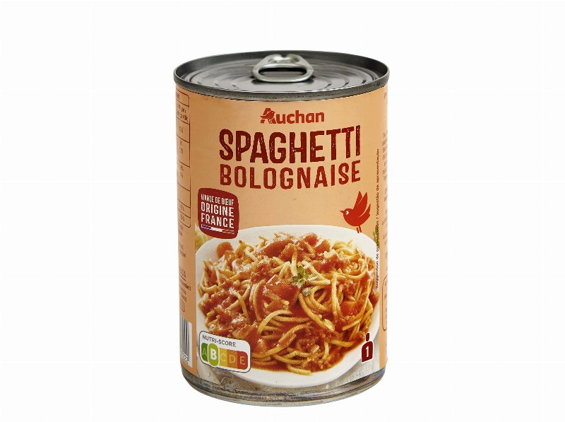 Esparguete Auchan Bolonhesa Lata 400 g