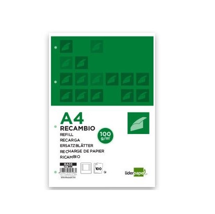 Recarga Papel Quadriculado A4 100 Folhas Liderpapel