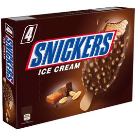 Gelado Chocolate, Caramelo E Amendoim Snickers 4 Un