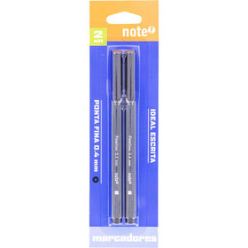 Conjunto 2 Marcadores De Escrita Fino De Tinta Preta Note!