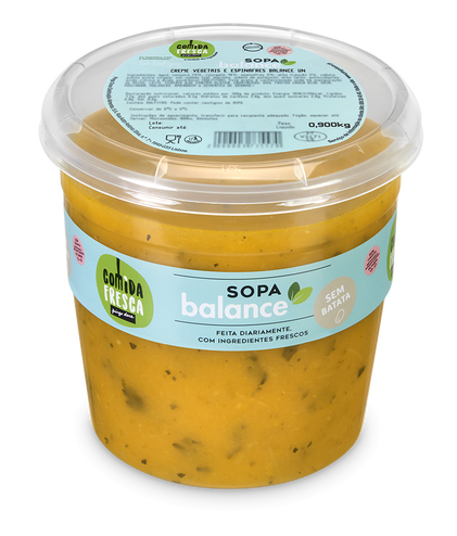 Creme De Vegetais E Espinafres Sem Batata Balance Comida Fresca 0.9Kg