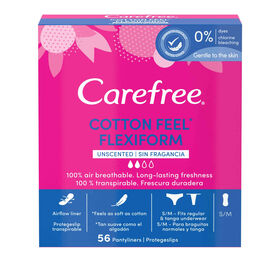 Pensos Diários Cotton Feel Adaptáveis Carefree 56 Un
