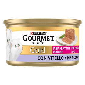 Comida Húmida Para Gato Júnior Mousse Gatinhos Vitela Purina Gourmet Gold 85 g