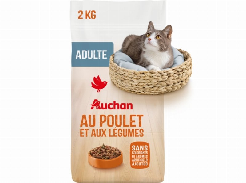 Ração Para Gato Adulto Auchan Frango E Legumes 2 kg