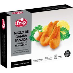 Miolo De Gamba Rosa Selvagem De Moçambique Panado Ultracongelado Frip 250 gr