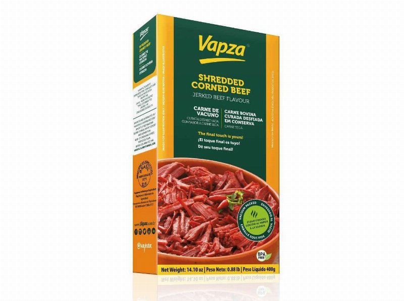 Carne Vapza Seca Desfiada Cozida Ao Vapor Sem Glúten 400 g