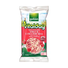 Tortitas Vitalday De Arroz, Iogurte E Framboesa Sem Glúten Gullón 112 gr (4 Un)