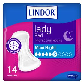 Pensos Incontinência Maxi Noite Lindor 14 Un