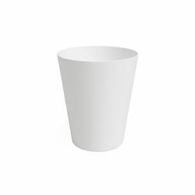 Vaso Redondo Plástico 12,5Cm Branco Artevasi 1 Un