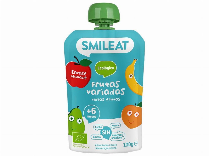 Saqueta Fruta Smileat Bio Várias Frutas 100 gr
