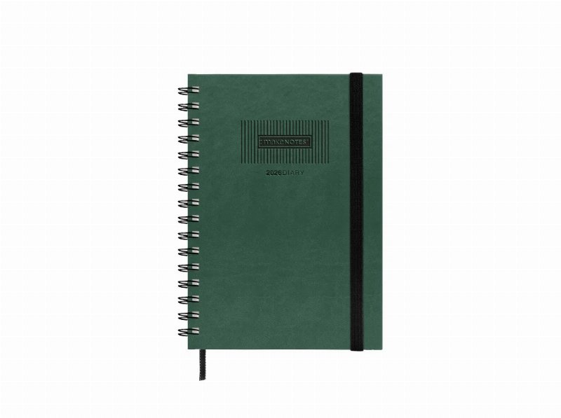 Agenda Semanal 2026 A5 Makenotes Espiral One Colour Green