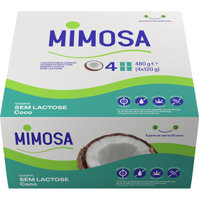 Iogurte Coco Sem Lactose Mimosa 480 gr (4 Un)