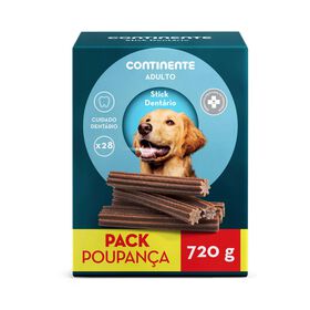 Snack Para Cão Adulto Stick Dentário Pack Poupança Continente 720 g (28 Un)
