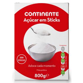 Açúcar Branco 200 Sticks Continente 800 gr