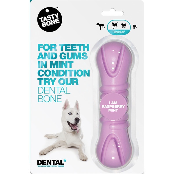 Brinquedo Para Cão Pequeno E Largo Dental De Hortelã E Framboesa 1 unidade