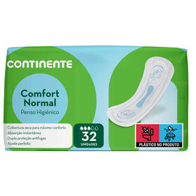 Pensos Higiénicos Comfort Normal Sem Abas Continente 32 Un