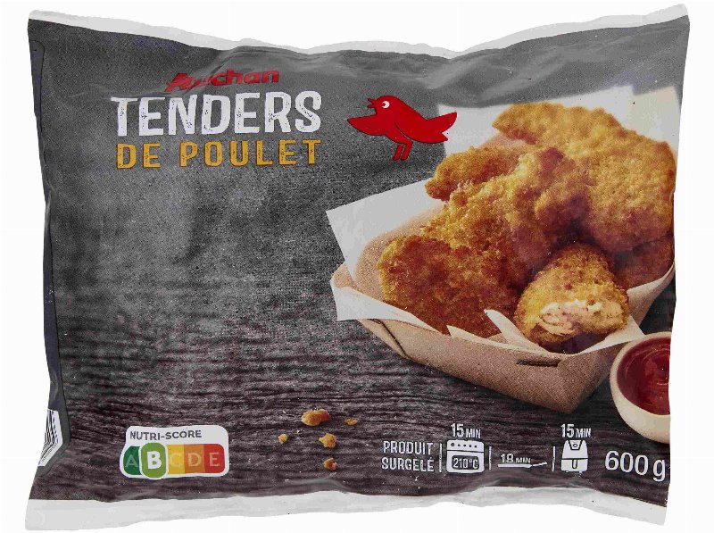 Tiras De Frango Auchan Panadas Ultracongeladas 600 g