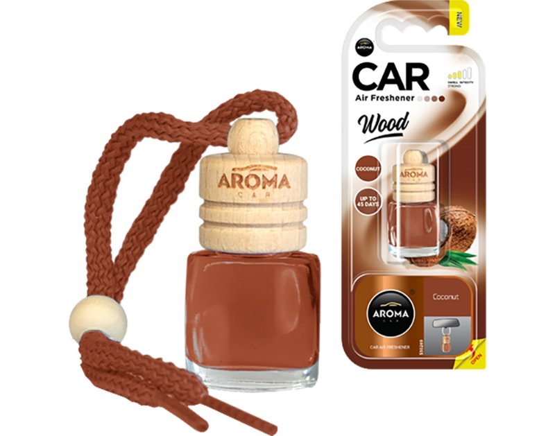 Ambientador Automóvel Aroma Car Wood Coconut 6 ml