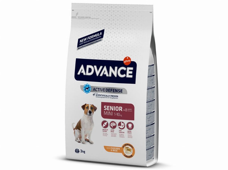 Ração Para Cão Advance Mini Sénior Com Frango 3 kg