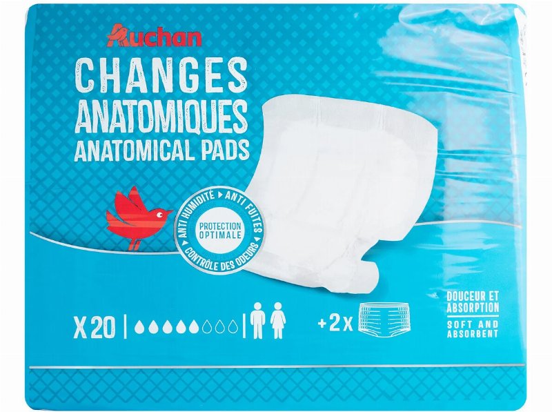 Pensos Incontinência Auchan Anatómico Unissexo 20Un