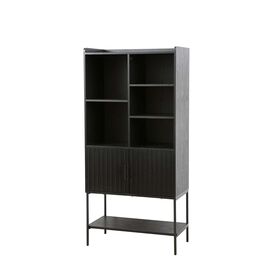 Estante 79X40X166Cm Preta Story Kasa By Home Story