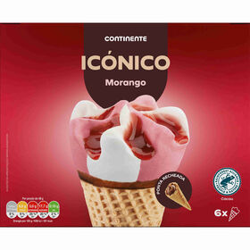 Gelado Icónico Morango Continente 720 ml (6 Un)