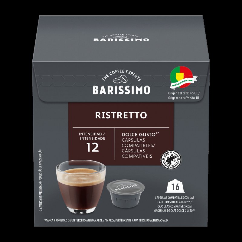 Cápsulas De Café Ristretto Intensidade 12; 16 Cápsulas Compatíveis Com Máquinas Dolce Gusto